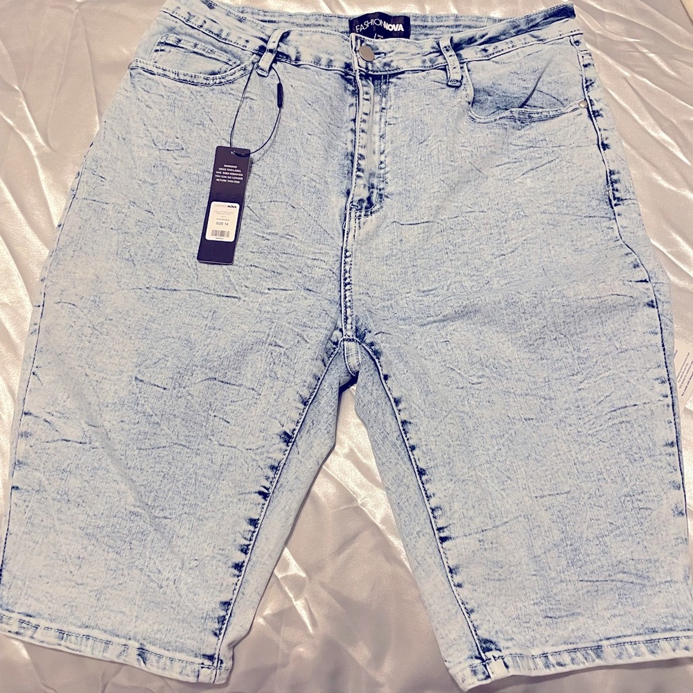 FashionNova Denim Bermuda Shorts